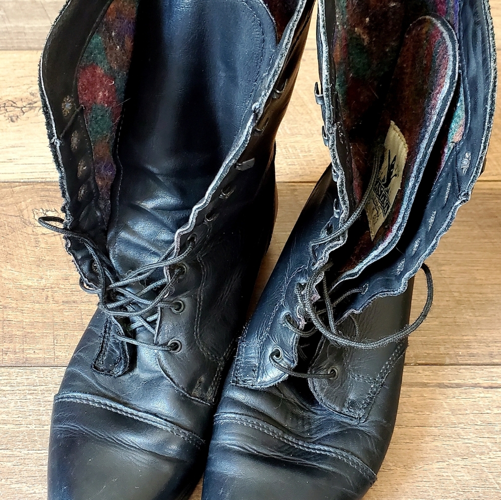 Leather boots